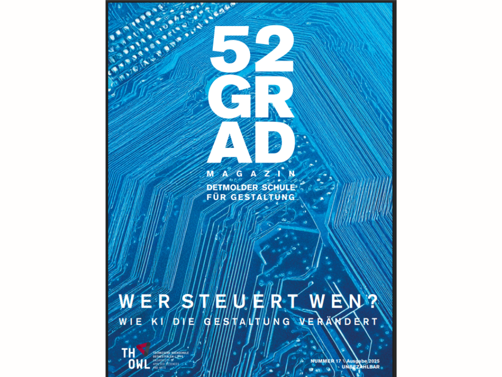 Screenshot der Titelseite des TH OWL Magazins 52 Grad.