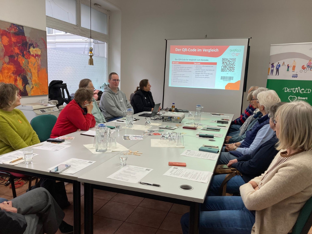 Blick in den Schulungsraum der Seniorenschulung